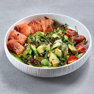 Салат с семгой