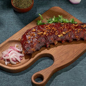 Свиные ребрышки под соусом сацебели