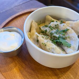 Вареники с картошкой, грибами и луком