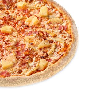 С курицей, ананасами и беконом