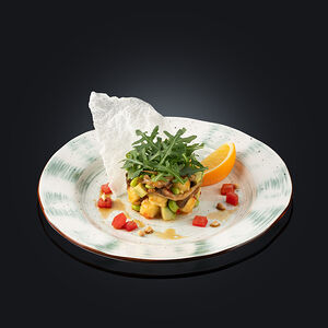 Тартар с грибами и тофу