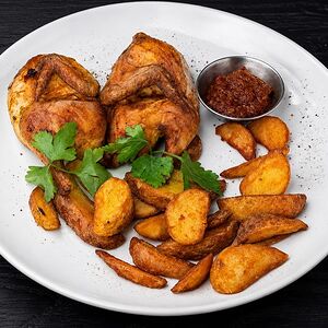 Цыплёнок корнишон с аджикой 