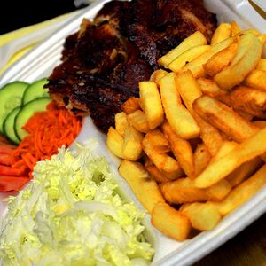 Шаурма на тарелке