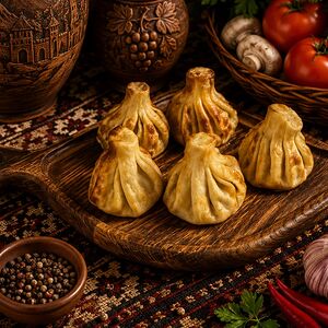 Хинкали жареные с сыром