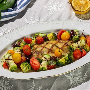 Барамунди по-средиземноморски 