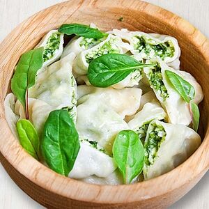 Вареники с брынзой и шпинатом