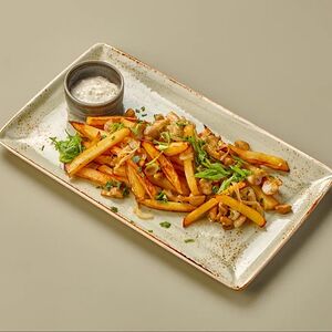 Картофель жареный с грибами