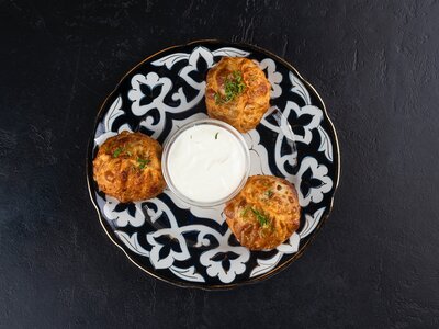 Манты жареные с начинкой из телятины М