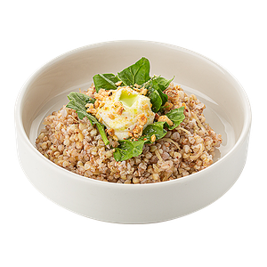 Зеленая греча с пармезаном и трюфельным маслом