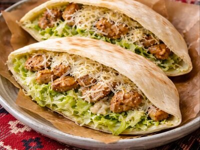 Пита с курицей и овощами