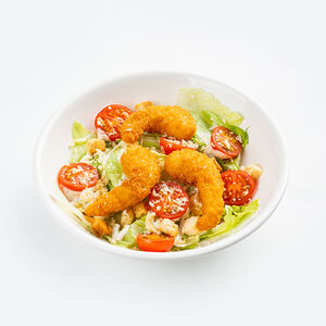 Салат цезарь с креветкой