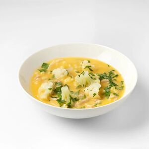 Крем-суп из овощей с копченым цыпленком