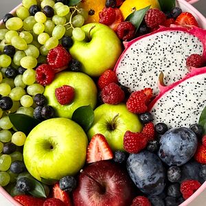 Фруктовая коробочка розовая 