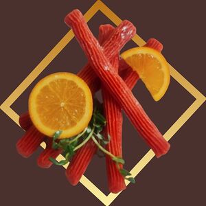 Чуррос Orange с сахарной пудрой с топингом шоколад и карамель 