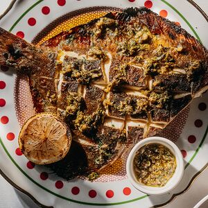 Камбала на углях 