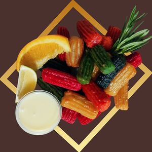 Чуррос Colors в сахарно-лимонной глазури со сгущенкой 