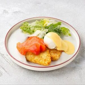 Хашбрауны со слабосоленым лососем