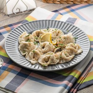 Пельмени с сёмгой и сливочным сыром 