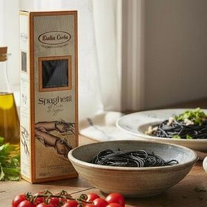 Макаронные изделия без яиц «Dalla Costa» Спагетти нери с чернилами каракатицы. Италия