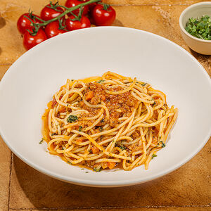 Паста болоньезе постная