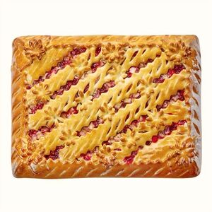 Пирог с яблоком и брусникой