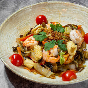 Лапша с морепродуктами