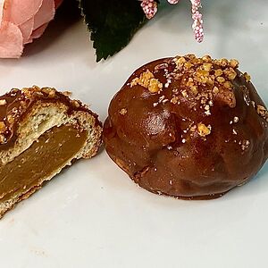 Пирожное профитроль Вкус детства (с вареной сгущенкой)