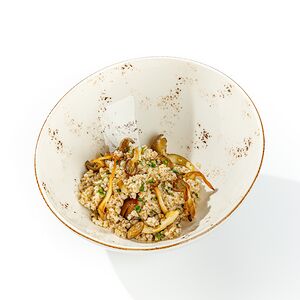 Полба с грибами и пармезаном