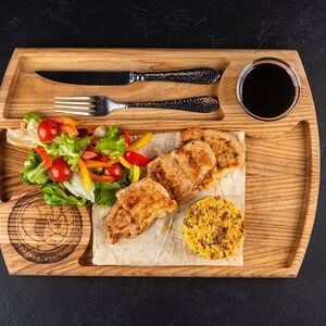 Куриные медальоны с ризотто