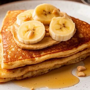 Блинчик с арахисовой пастой и бананом без сахара и глютена