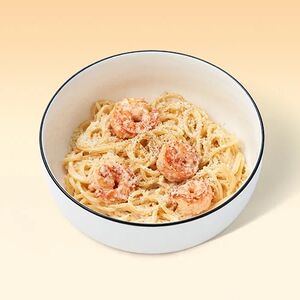 Карбонара с креветками