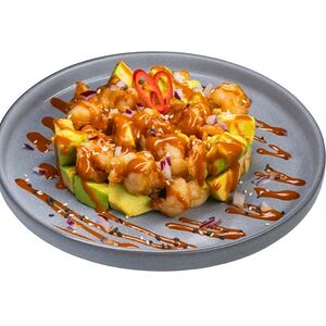 Попкорн из креветок с авокадо 