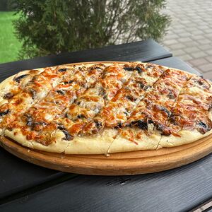 Лахмаджун с грибами