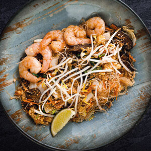 Лапша фунчоза с креветкой