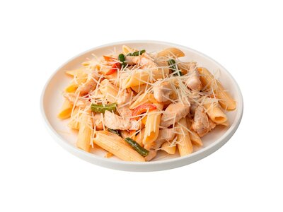 Паста Пенне с курицей и фасолью