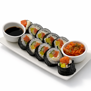 Кимпаб с лососем