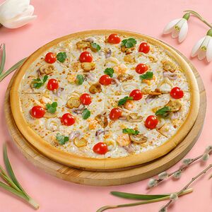 Пицца Том ям с морепродуктами большая