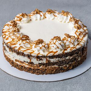 Торт Маковый с карамелью и крем-чизом