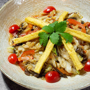 Лапша с двойными овощами