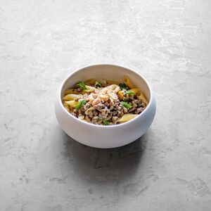 Макароны по-флотски с говяжьей вырезкой