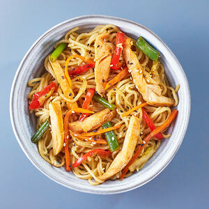 Вок с курицей терияки