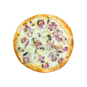 Пицца Сырная с беконом и грибами XL