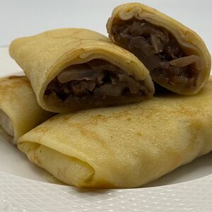 Блинчики с яблоком и грецким орехом