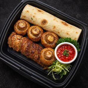 Комбо-обед из люля с грибами