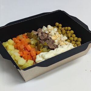 Оливье с говядиной