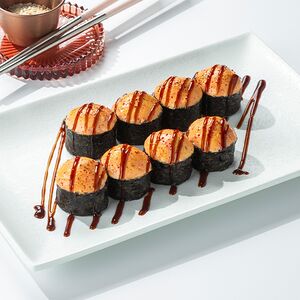 Ролл Самурай с лососем и креветками