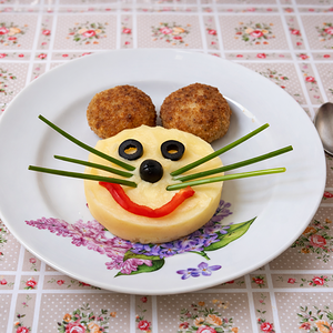 Котлетки куриные с пюре