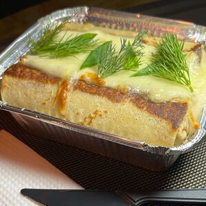 Блинчики с картофельным пюре и грибами