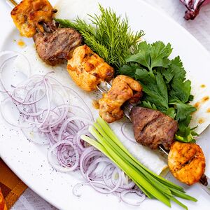 Мцвади из птицы и свинины