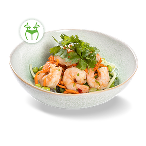 Салат С фунчозой, чукой и креветками